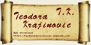 Teodora Krajinović vizit kartica